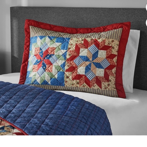 Bundle of two Colorful Patchwork Sham Country Farmhouse Style - Picture 1 of 4